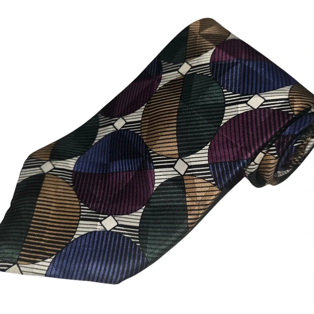 VINTAGE‎ Cezani 100% Silk Imported from Italy Neck Tie Multicolor